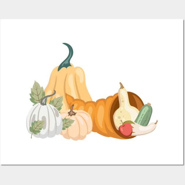 Fall Cornucopia Wall Art by SWON Design